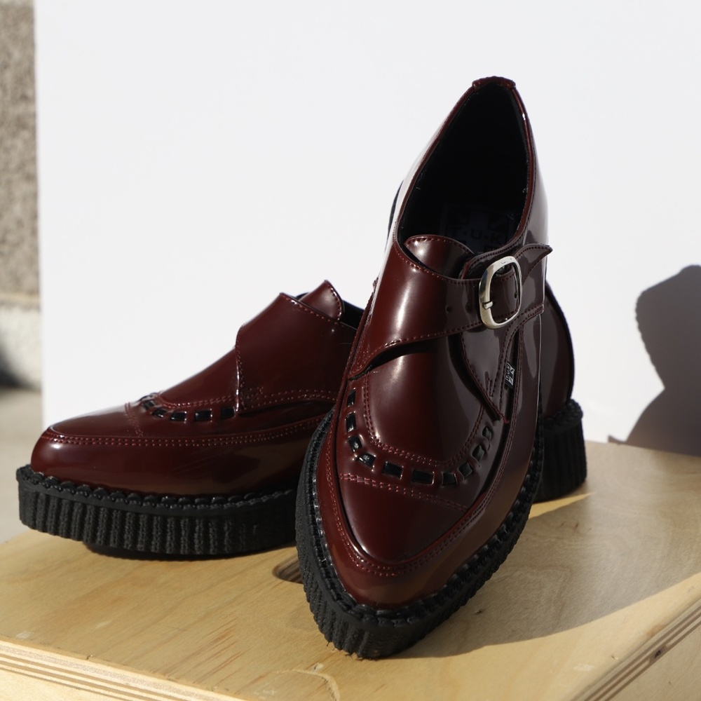 T.U.K. Shoes Unisex-Adult Creepers, Burgundy US 7
